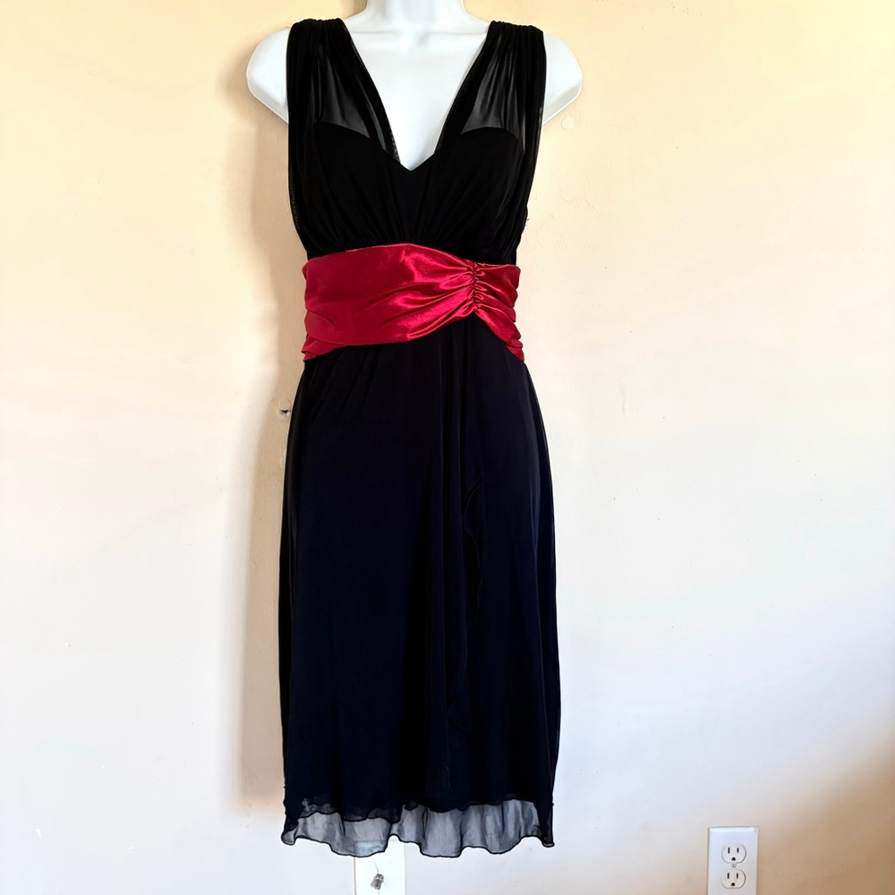Y2K Connected Apparel Black‎ and Red Sleeveless Dress Size 10 - Picture 9 of 14